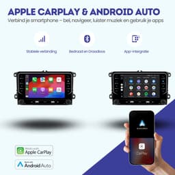 CarPlay autoradio geschikt voor Skoda Fabia | 2009 t/m 2013 | Android 13 | Draadloos Apple CarPlay & Android Auto | 2GB + 32GB | Denago DNG-3819-SF | 2025 model | 2009 2010 2011 2012 2013 | Bluetooth & Wifi — thumbnail 2