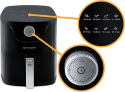 Airfryer Zonder Olie - Hete Lucht Frituur - Gezond Koken - 8 Programma's - 25 Liter - Zwart — thumbnail 5