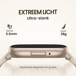 Avalue Smartwatch Dames & Heren - AMOLED Full Touchscreen - Bluetooth Bellen - Hartslag & Bloedzuurstof - Slaaptracker - - Meerdere Sportmodi - Geschikt voor Android en iOS - Rose Gold en Wit — thumbnail 2