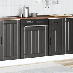 Afwasmachine Paneel - Vaatwasser Deurpaneel - Keuken Opwaarderen - Robuust Houtmateriaal - 60 x 67 cm - Zwart — thumbnail 3