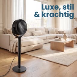 Auronic Statiefventilator - Staande Tafel en Vloerventilator - 12 Standen en Timer - Luchtkoeler - Stil - Met Afstandsbediening en Display - Fan - Zwart — thumbnail 2