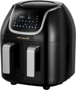 Dubbele Mand Airfryer - Heteluchtfriteuse Dubbel - Gezond Koken - Twee Aparte Manden - 8.5 Liter - Zwart — thumbnail 1