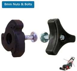 Dailygoods- Grasmaaier Handvat Vervangingsset - 2x Moeren/Bouten - 8mm Draad - Lichtgewicht/Stevig - Duurzaam/Antiroest - Moeren En Bouten — thumbnail 4
