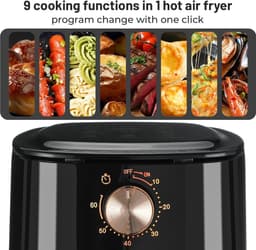 Heteluchtfriteuse - Gezonde friteuse - Snelle maaltijden - Snelle luchtcirculatie - 4 Liter - Wit — thumbnail 4