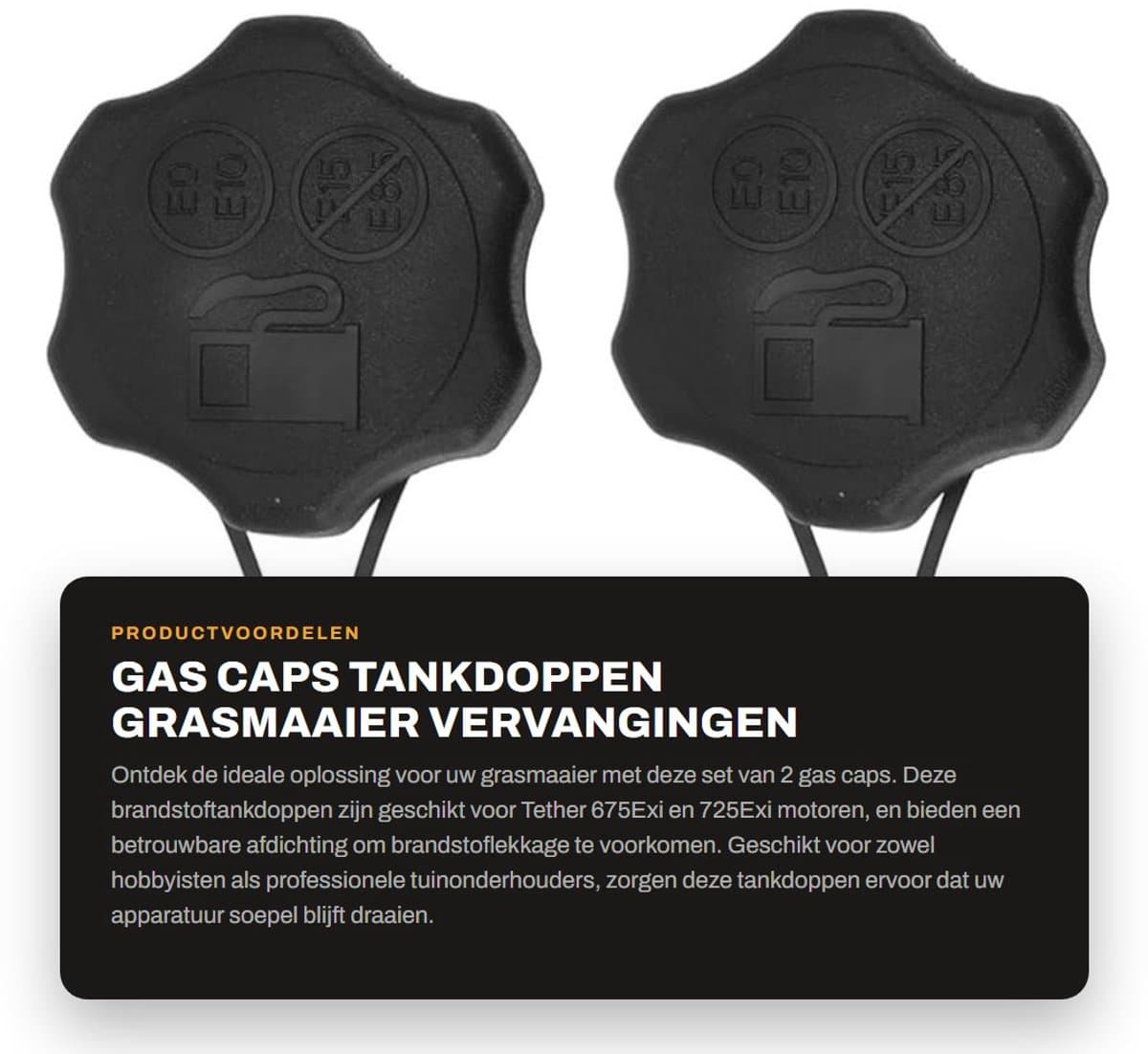 Dailygoods- Tankdop Vervangingsnummer 594061 - Brandstoftankdop - Lichtgewicht - Geschikt voor 675Exi/725Exi - Voorkomt Brandstoflekkage - ABS Materiaal — afbeelding 1