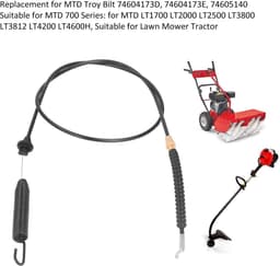 Dailygoods- Engagement Kabel Vervangend - Dekverlovingskabel met Veer - Geschikt voor MTD 700 Serie - Materiaal: Kunststof/Staal - Totale Lengte: 1500 mm - Gewicht: 258 g - Grasmaaierkabel — thumbnail 3
