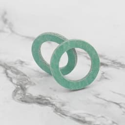 30 stuks groene vezelringen 1/2 inch (18 x 12 x 1,5 mm) afdichtringen hoge temperatuur vezelring voor gaskookplaat boiler omvormerklep — thumbnail 5