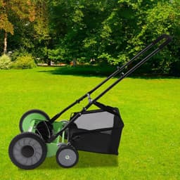 Handgrasmaaier Kooimaaier - Milieuvriendelijke Grasmaaier - Gazon Onderhoud - Stil en Milieuvriendelijk - 50 cm Maaibreedte - Groen — thumbnail 3