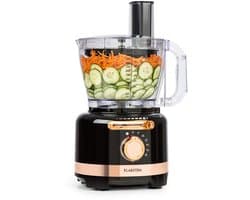 Klarstein Luca Multifunctionele Blender, Keukenmixer, Hakmolen, Rasp, Sapcentrifuge, Foodprocessor, 1000 Watt, Traploos Variabele Snelheid, 6 Standen, BPA-vrij, 3 Liter, 3L Maatbeker, Spatel, Zwart