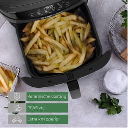 CoolHome AF23 Airfryer XXL Deluxe - 6,5 Liter - Hetelucht friteuse met Keramische coating - zwart — thumbnail 4