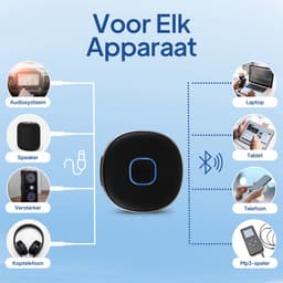 Techard Bluetooth Receiver Auto BT 5.4 - 3.5MM AUX Bluetooth Ontvanger Handsfree Bellen Bluetooth Audio Receiver - Inclusief Kabel en Plug — thumbnail 3