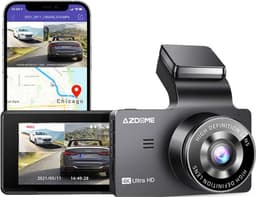 AZDome M63 Pro 2CH Dual dashcam met achter camera - Ultra 4K + FullHD resolutie - Wifi - GPS - Parkeerstand - 64gb Micro SD - 3.0 inch IPS LCD - dashcam voor auto met achter camera — thumbnail 2