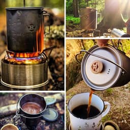 Bestargot Titanium Camping French Press Koffiepot - 750 ml - Licht en Draagbaar - Grote Capaciteit - Outdoor Kampeerservies — thumbnail 2