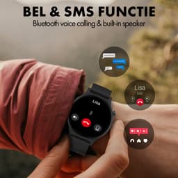 Denver Smartwatch - Android iOS - Volledige Belfunctie - Sporthorloge - Hartslagmeter - Saturatiemeter - Slaapmonitor - SWC338B — thumbnail 2