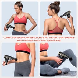 FlexVer® Massage Gun - Pistool - Theragun - 4 Opzetstukken - Zwart — thumbnail 2