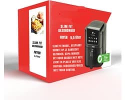 Aurixi® Airfryer xl - Airfryer xxl - Heteluchtfriteuse - 5 Liter - met keramische antiaanbaklaag - Zwart - 29cm x 23cm x 40cm
