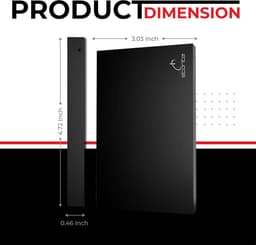 Ultradunne 2,5 inch externe harde schijf 1TB met USB 3.0 voor PC, Mac en Laptop opslag — thumbnail 4
