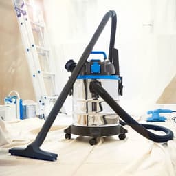 Quvo® Bouwstofzuiger Zonder Zak - Alleszuiger Met Accessoires - Waterzuiger Met 20 Liter Reservoir - Stofzuiger - Met Waterfilter En Blaasfunctie – 1200 Watt - Voor Binnen en Buitenreiniging - blauw-zwart - ‎35cm x 35cm x 51 cm — thumbnail 5