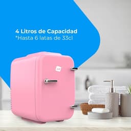 Mini Koelkast 4L Roze – Draagbaar 12V/220V – Koelen & Verwarmen – Skincare & Dranken – Compact & Stil — thumbnail 2