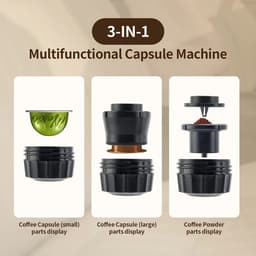 Allero Draagbare Capsule Koffiemachine - Draagbare Espresso Machine - Koffiemaatje - Portable Espresso Machine - 3-in-1 - — thumbnail 5