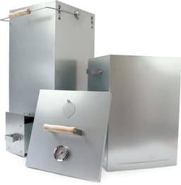 Eurocatch Telescopische Rookoven Vierkant 101 cm - Verzinkt Metalen Rookkast - Smoker voor Buiten met Thermometer en 10 Rookhaken - Rookton voor Vis, Vlees en BBQ Roken — thumbnail 5