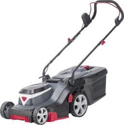 Accugrasmaaier - Elektrische maaier - Gazon onderhoud - Compact en lichtgewicht - 38 cm maaibreedte - Zwart grijs — thumbnail 5