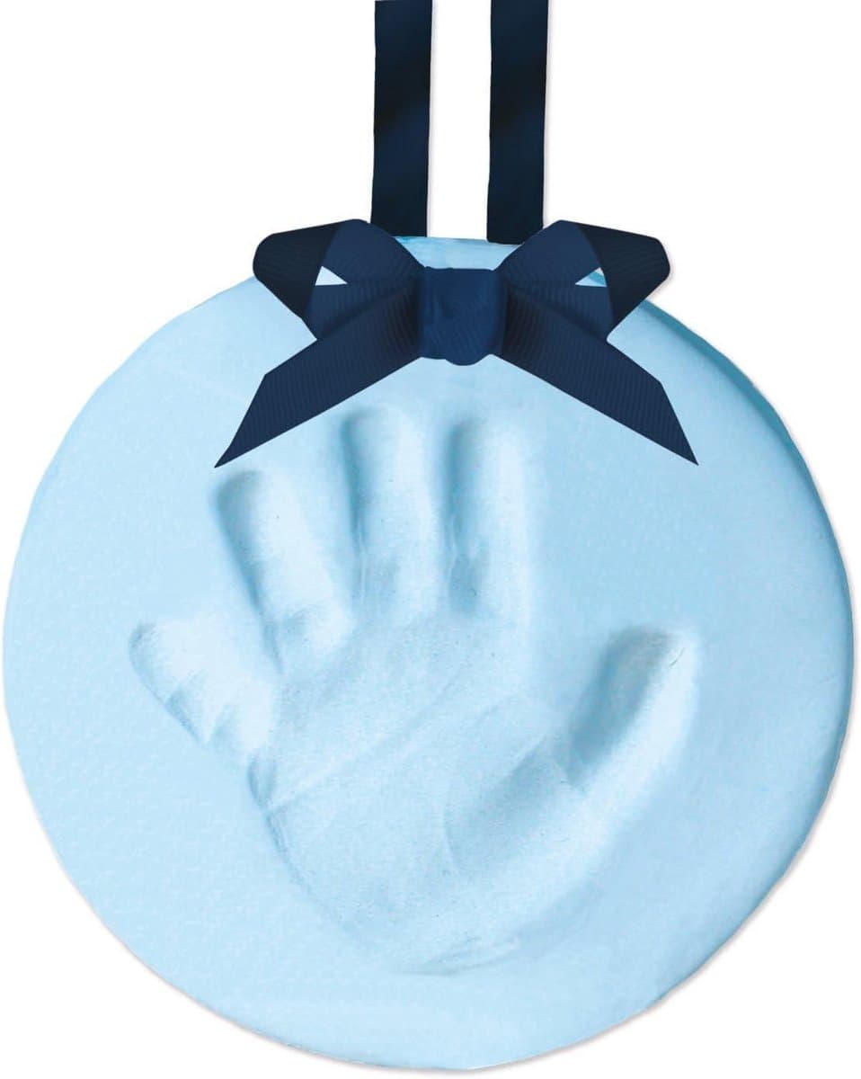 Baby Hand- of Voetafdruk Herinnering Set Blauw — afbeelding 1