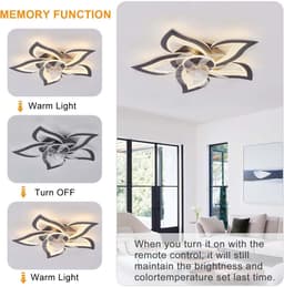 Moderne plafondventilator met licht en afstandsbediening - Stil, dimbaar en 6 snelheden — thumbnail 4