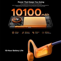 Robuuste Smartphone - DOOGEE S200 VIP - 48 GB RAM+256 GB ROM (TF 2TB) - 10100 mAh - 6,72 inch - Dual SIM 5G - NFC - OTG - GPS - Botgeleidingsheadset - Zilver — thumbnail 2