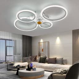 Plafondventilator met Verlichting - Ventilator voor Slaapkamer - Air Cooler met Afstandsbediening - Stil — thumbnail 2