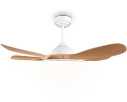REALITY FLEN - Ventilator - Wit - incl. 1x SMD 24 W - Afstandsbediening - Geintegreerde dimmer - Traploos instelbare lichtkleur - Geheugenfunctie via de afstandsbediening - Zomer- en wintermodus - 6 snelheidsniveaus