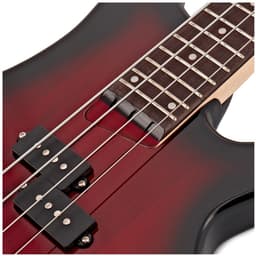 Chicago Basgitaar van Gear4music, Trans Red Burst — thumbnail 2