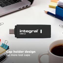 USB-C Flash Drive - Snelle Opslag - Bestanden Overzetten - Plug and Play - 128GB Capaciteit - Zwart — thumbnail 3