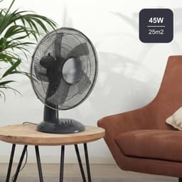 Tafelventilator - Persoonlijke Koeler - Kantoor Werkplek - Oscillerende Luchtstroom - 40cm Bladen - Grijs — thumbnail 4