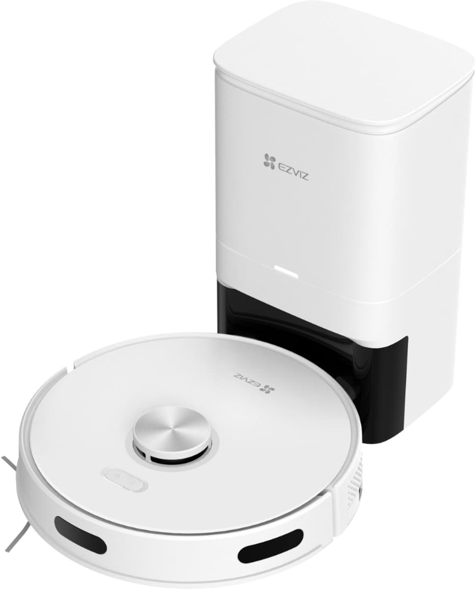 EZVIZ RE5S Plus - Robotstofzuiger met Dweilfunctie, 9000Pa Zuigkracht, Automatisch Leegstation met 4L Stofzak, Auto Navigatie & Obstakelvermijding - Compatibel met Google Assistant & Alexa — afbeelding 1
