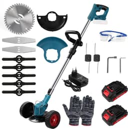 Accu Elektrische Grastrimmer - 30W Handgrasmaaier - Borstelloze Draadloze Grasmaaier - Lengte Verstelbaar - Multifunctionele Snijkop - met 2 Accu's - Tuingereedschap voor Gazon — thumbnail 1