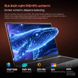 Blackview AceBook 6 Laptop - 15,6 inch Full HD - 16 GB RAM - 512 GB SSD - AMD Ryzen 5 3500U - Windows 11 Notebook - UHD Graphics - Grijs — thumbnail 3
