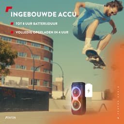Bluetooth speaker - Fenton Track210 - Partybox met microfoon - Lichteffecten en oplaadbare accu — thumbnail 5