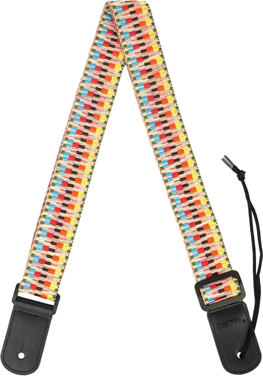 Cascha HH 2200 ukelele draagband jacquard regenboog — afbeelding 1