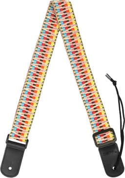 Cascha HH 2200 ukelele draagband jacquard regenboog — thumbnail 1