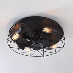 LumenXL - Industriële plafondventilator Fistik - Zwart - Zomer- en winterfunctie - E27 fitting — thumbnail 4