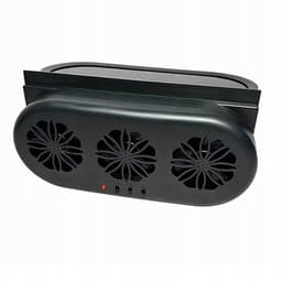 Auto Ventilator - Autoventilatieventilator - Zonne-energie Auto Ventilator met 3 Ventilatoren - Krachtige afzuiging met drie uitgangen | Installatie zonder boren in autoruiten - Zwart - 2.5W - 3 Snelheden & USB Voeding — thumbnail 5