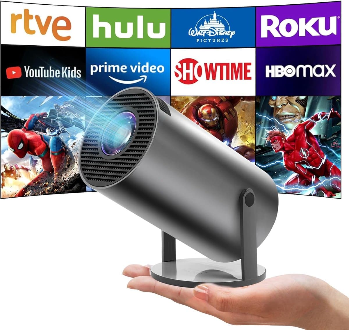 Lexium Mini beamer - Projector - Beamerscherm - Projectiescherm - Outdoor & Indoor Projector - — afbeelding 1