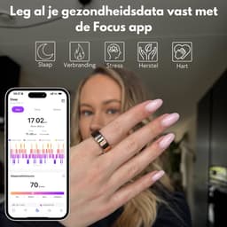 Focus® S2 Smart Ring - Zilver - Maat 7 - AI Coach - Hartslag - Menstruatiecyclus - Slaap Monitor - Herstelscore - Slimme Ring - Sport Prestatie - Stappenteller -IP68 Waterdicht - O2 Meting - Dames - Heren - Wearables - Oplaad Case - beschermring — thumbnail 3