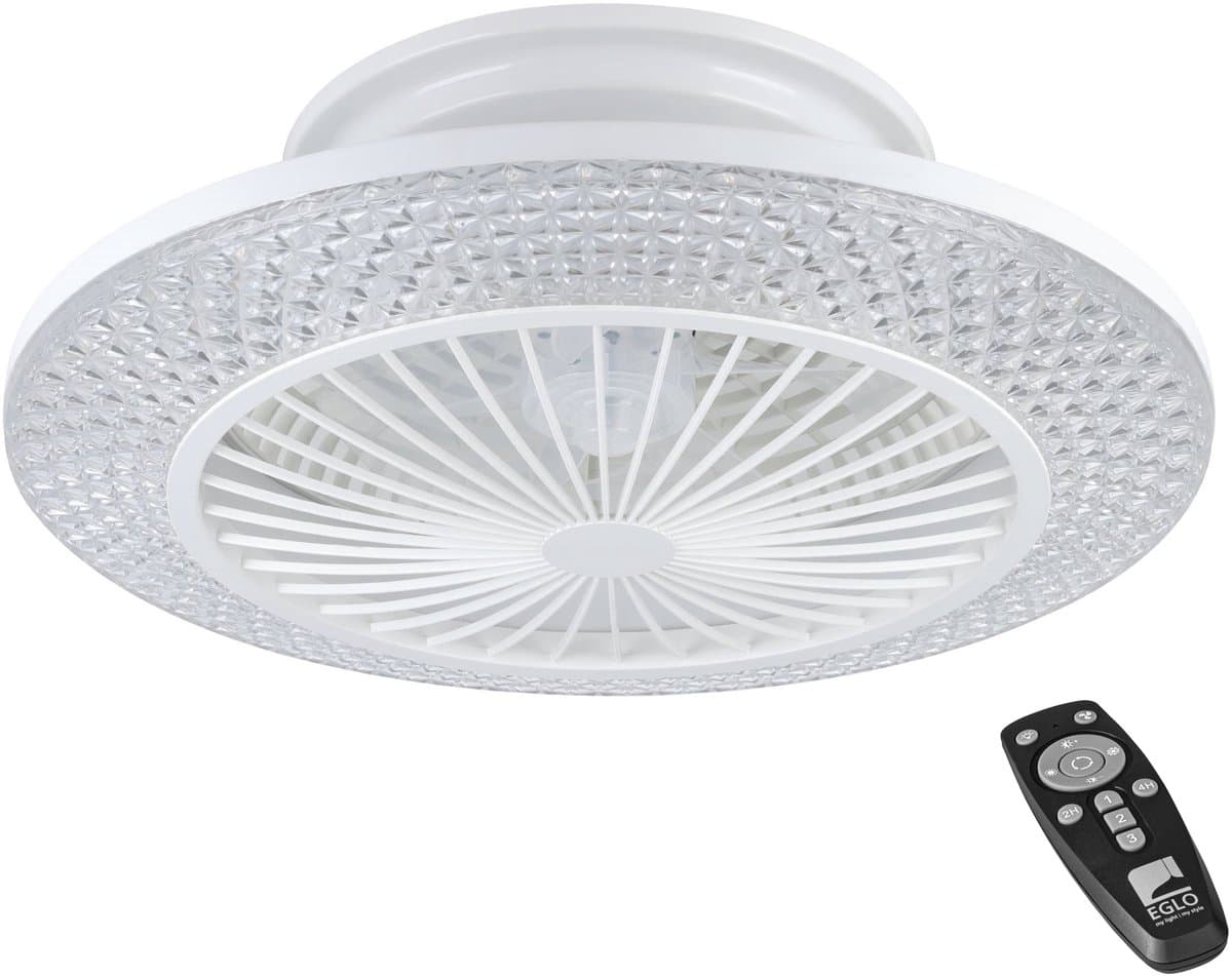 EGLO Manzanilla Plafondventilator met lamp - Ø 55 cm - Kristal effect - Dimbaar - Instelbaar wit licht - Energiezuinig — afbeelding 1