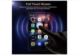 MP4-speler met Bluetooth en WiFi 80GB, MP3- en MP4-muziekspeler, 4 Inch 1080P touchscreen-videospeler, draagbare Android Spotify-speler met Play Store-app (Zwart) — thumbnail 4
