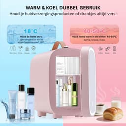 Skincare Fridge 4L - Organizer - Make up Koelkast - Beauty Fridge - Roze — thumbnail 3