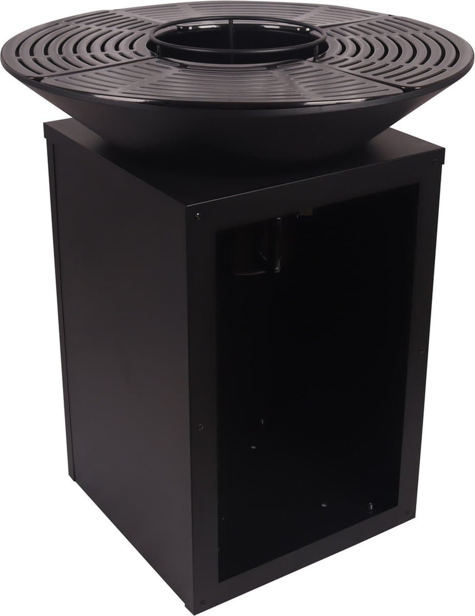 Vuurschaal Evelyn met grillplaat - 80x80x92 cm - Zwart - Sens-Line - Barbecues - Zwart - Staal — afbeelding 1