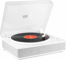 Platenspeler Bluetooth (in/uit) - Fenton RP162W - retro platenspeler met speakers (stereo) en mp3 speler - Wit — thumbnail 1