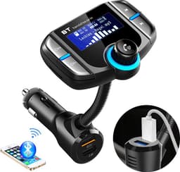 FM Transmitter Bluetooth - Autolader USB Oplader - Handsfree Bellen - MP3 - Auto Lader - Bluetooth Carkit - Muziek Streamen - Quick Charge 3.0 — thumbnail 1